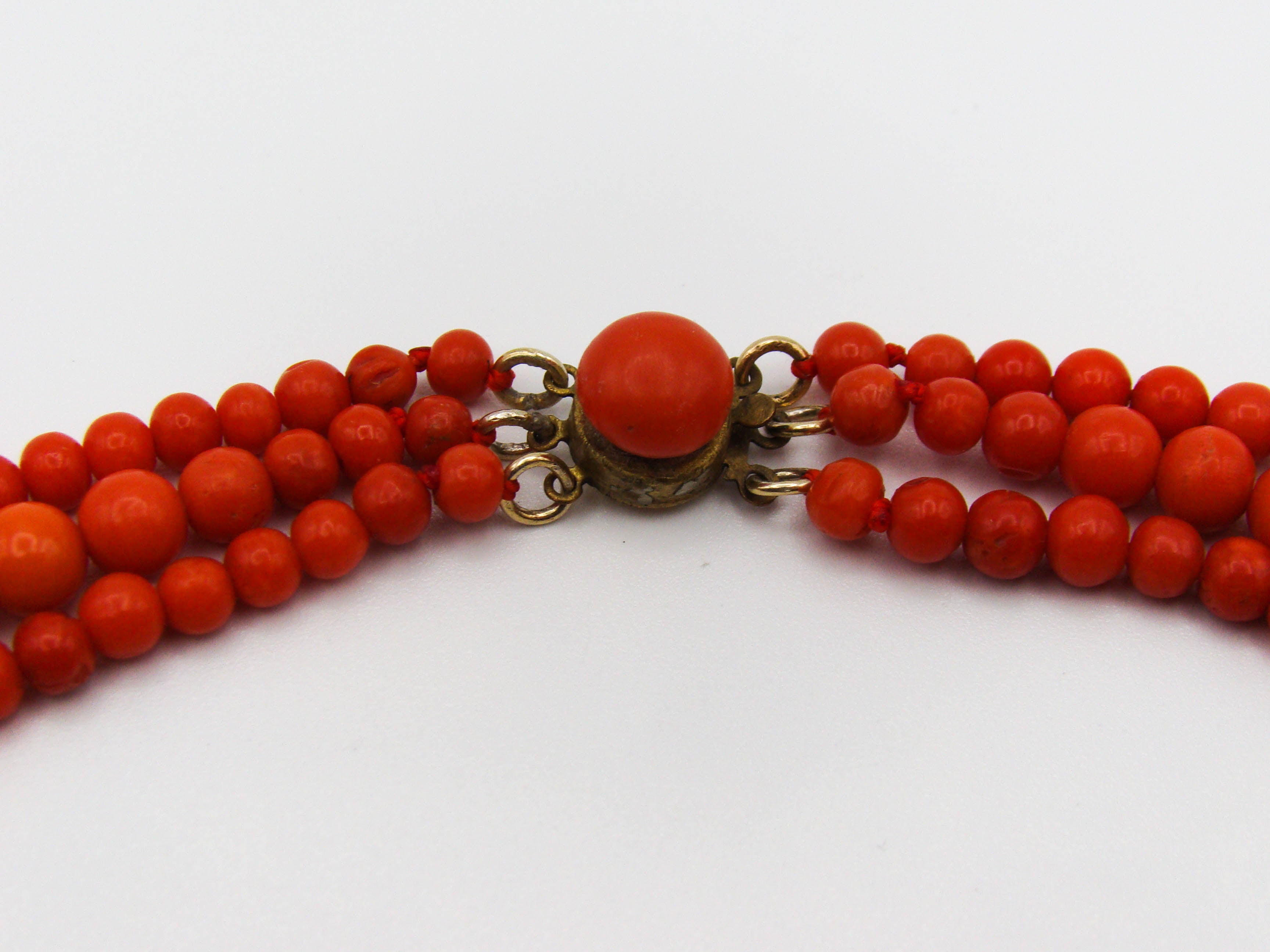 antique coral, natural coral, undyed coral, dark red coral, blood red coral, Italian coral, pacific coral, Sardinian Coral, Coral beads, Coral Rosary beads, Coral chain, Coral necklace, sea coral, Mediterranean coral, 2 strand chain, Mediterranean red beads