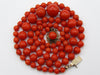 antique coral, natural coral, undyed coral, dark red coral, blood red coral, Italian coral, pacific coral, Sardinian Coral, Coral beads, Coral Rosary beads, Coral chain, Coral necklace, sea coral, aka coral, silver 800 clasp