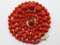 antique coral, natural coral, undyed coral, dark red coral, blood red coral, Italian coral, pacific coral, Sardinian Coral, Coral beads, Coral Rosary beads, Coral chain, Coral necklace, sea coral, aka coral, silver 800 clasp