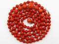antique coral, natural coral, undyed coral, dark red coral, blood red coral, Italian coral, pacific coral, Sardinian Coral, red coral, sea coral, Mediterranean necklace, Mediterranean coral, Mediterranean chain, coral beads, handcarved, aka red, handcarved, silver 835 clasp