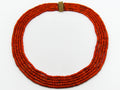 antique coral, natural coral, undyed coral, dark red coral, blood red coral, Italian coral, pacific coral, Sardinian Coral, Coral beads, Coral Rosary beads, Coral chain, Coral necklace, sea coral, Mediterranean coral, 2 strand chain, Mediterranean red beads