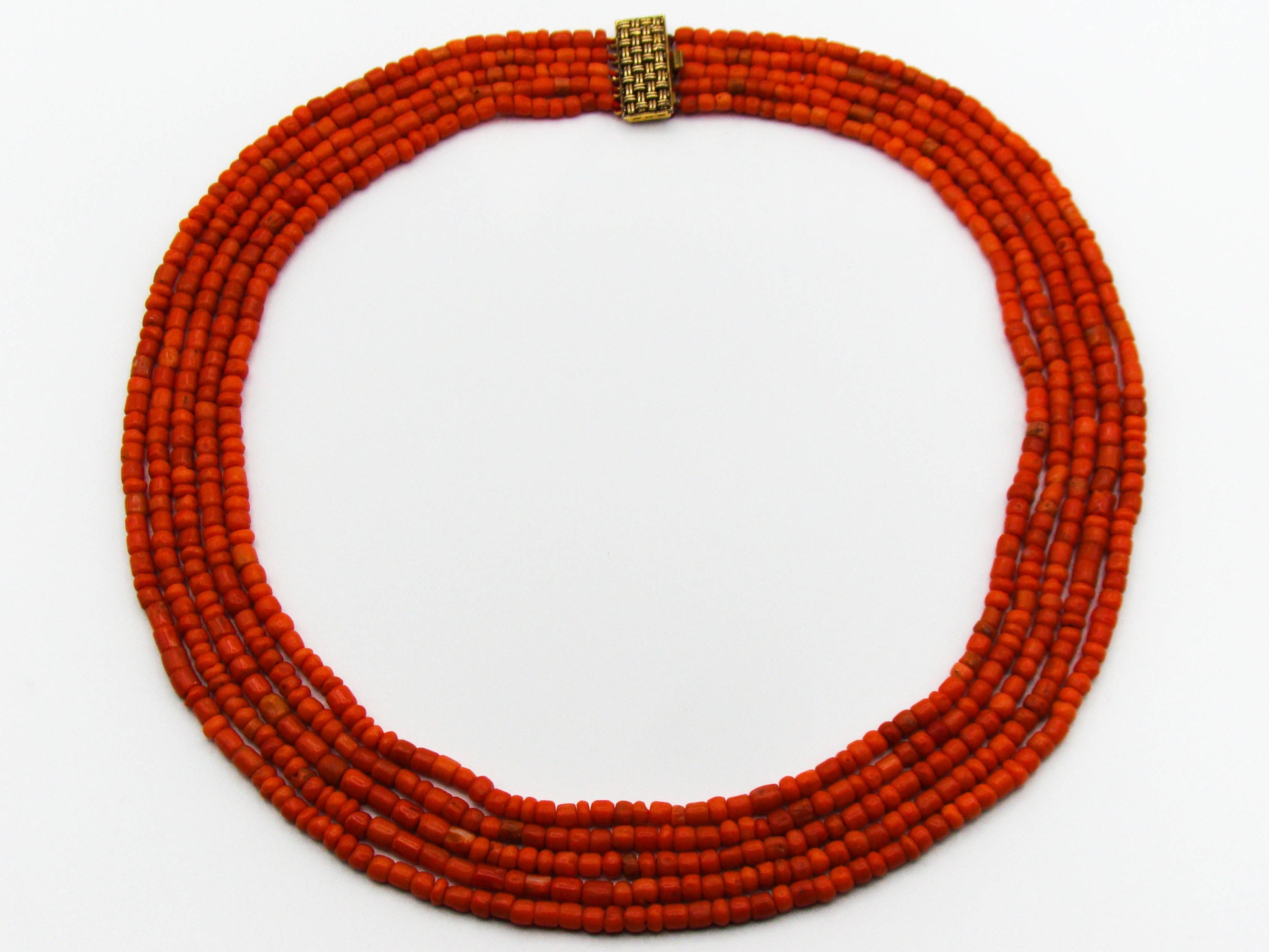 antique coral, natural coral, undyed coral, dark red coral, blood red coral, Italian coral, pacific coral, Sardinian Coral, Coral beads, Coral Rosary beads, Coral chain, Coral necklace, sea coral, Mediterranean coral, 2 strand chain, Mediterranean red beads