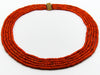antique coral, natural coral, undyed coral, dark red coral, blood red coral, Italian coral, pacific coral, Sardinian Coral, Coral beads, Coral Rosary beads, Coral chain, Coral necklace, sea coral, Mediterranean coral, 2 strand chain, Mediterranean red beads