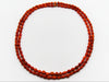 antique coral, natural coral, undyed coral, dark red coral, blood red coral, Italian coral, pacific coral, Sardinian Coral, Coral beads, Coral Rosary beads, Coral chain, Coral necklace, sea coral, Mediterranean coral, 2 strand chain, Mediterranean red beads, 9 karat gold clasp