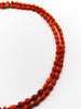 antique coral, natural coral, undyed coral, dark red coral, blood red coral, Italian coral, pacific coral, Sardinian Coral, Coral beads, Coral Rosary beads, Coral chain, Coral necklace, sea coral, Mediterranean coral, 2 strand chain, Mediterranean red beads, 9 karat gold clasp