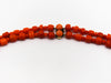 antique coral, natural coral, undyed coral, dark red coral, blood red coral, Italian coral, pacific coral, Sardinian Coral, Coral beads, Coral Rosary beads, Coral chain, Coral necklace, sea coral, Mediterranean coral, 2 strand chain, Mediterranean red beads, 9 karat gold clasp