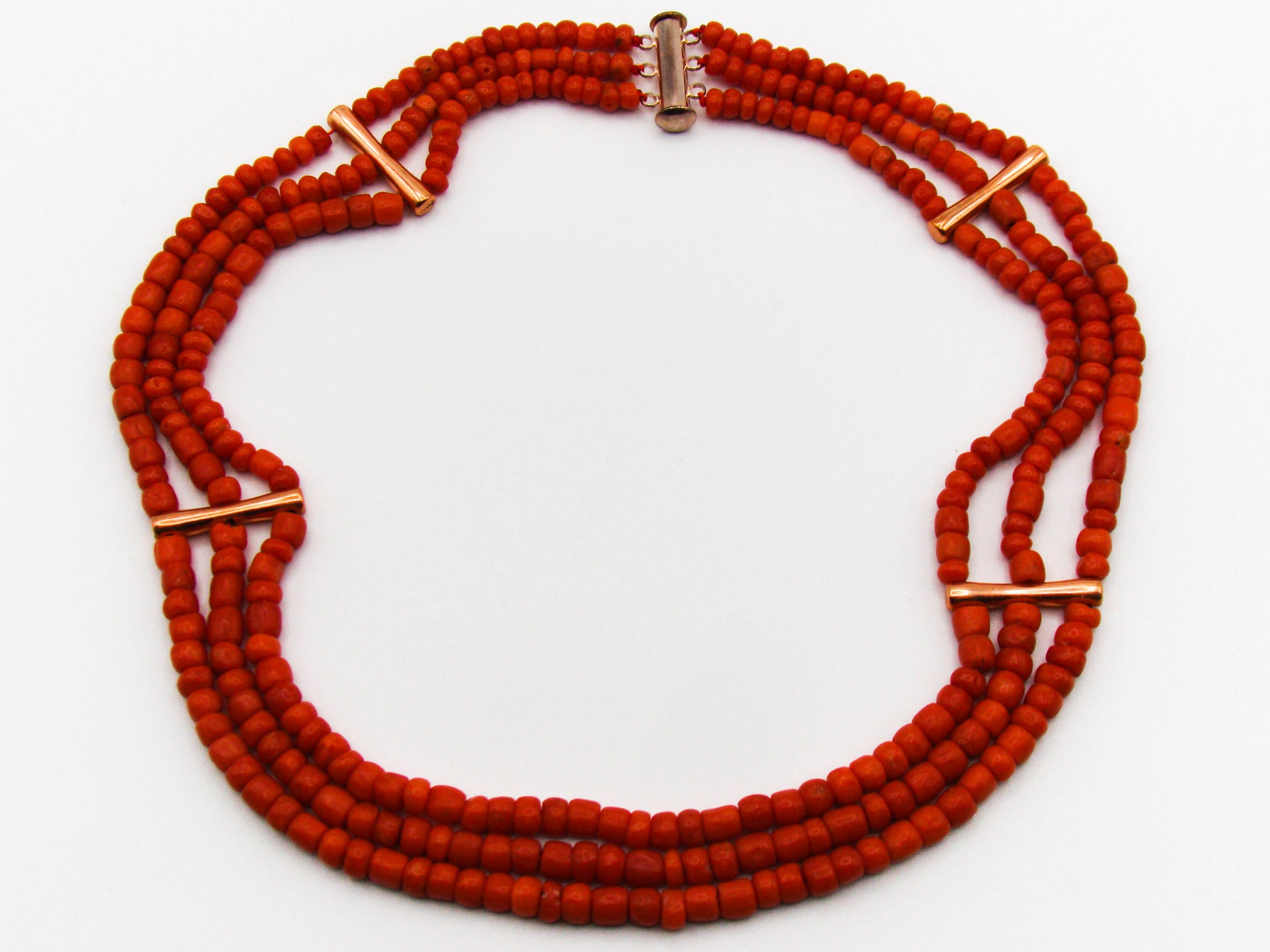 antique coral, natural coral, undyed coral, dark red coral, blood red coral, Italian coral, pacific coral, Sardinian Coral, Coral beads, Coral Rosary beads, Coral chain, Coral necklace, sea coral, aka coral, 2 strand chain
