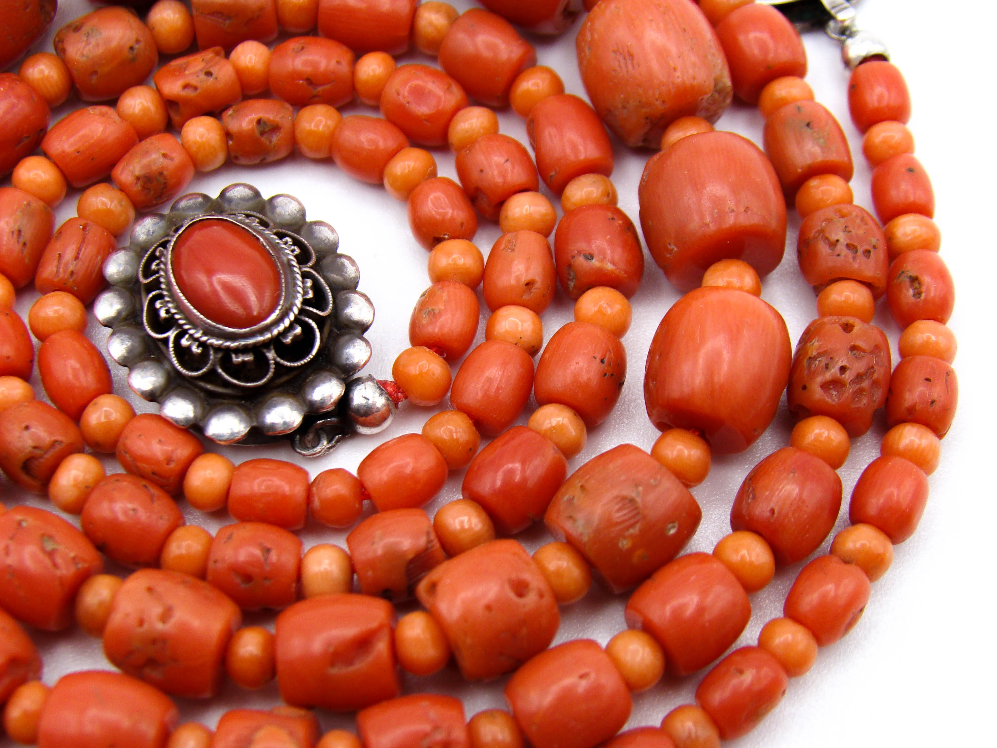 antique coral, natural coral, undyed coral, dark red coral, blood red coral, Italian coral, pacific coral, Sardinian Coral, sea coral, Mediterranean coral, Mediterranean red, Mediterranean chain, Mediterranean necklace, coral chain, coral necklace, sterling silver clasp