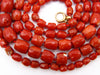 antique coral, natural coral, undyed coral, dark red coral, blood red coral, Italian coral, pacific coral, Sardinian Coral, Coral beads, Coral Rosary beads, Coral chain, Coral necklace, sea coral, aka coral, 9 karat gold clasp