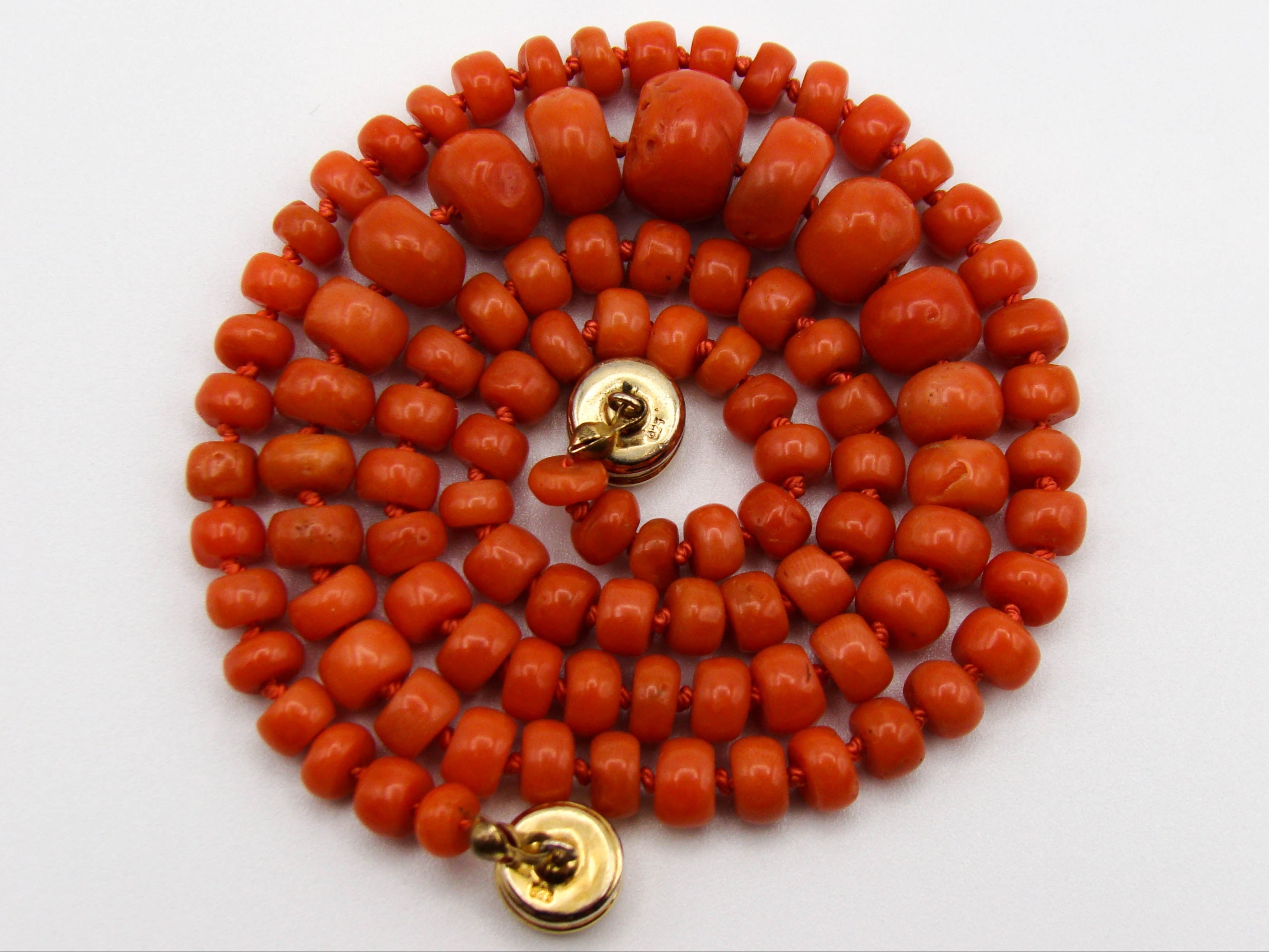 antique coral, natural coral, undyed coral, dark orange coral, Italian coral, pacific coral, Sardinian Coral, sea coral, Mediterranean coral, Mediterranean necklace, Mediterranean chain, coral necklace, handcarved coral