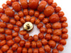 antique coral, natural coral, undyed coral, dark orange coral, Italian coral, pacific coral, Sardinian Coral, sea coral, Mediterranean coral, Mediterranean necklace, Mediterranean chain, coral necklace, handcarved coral