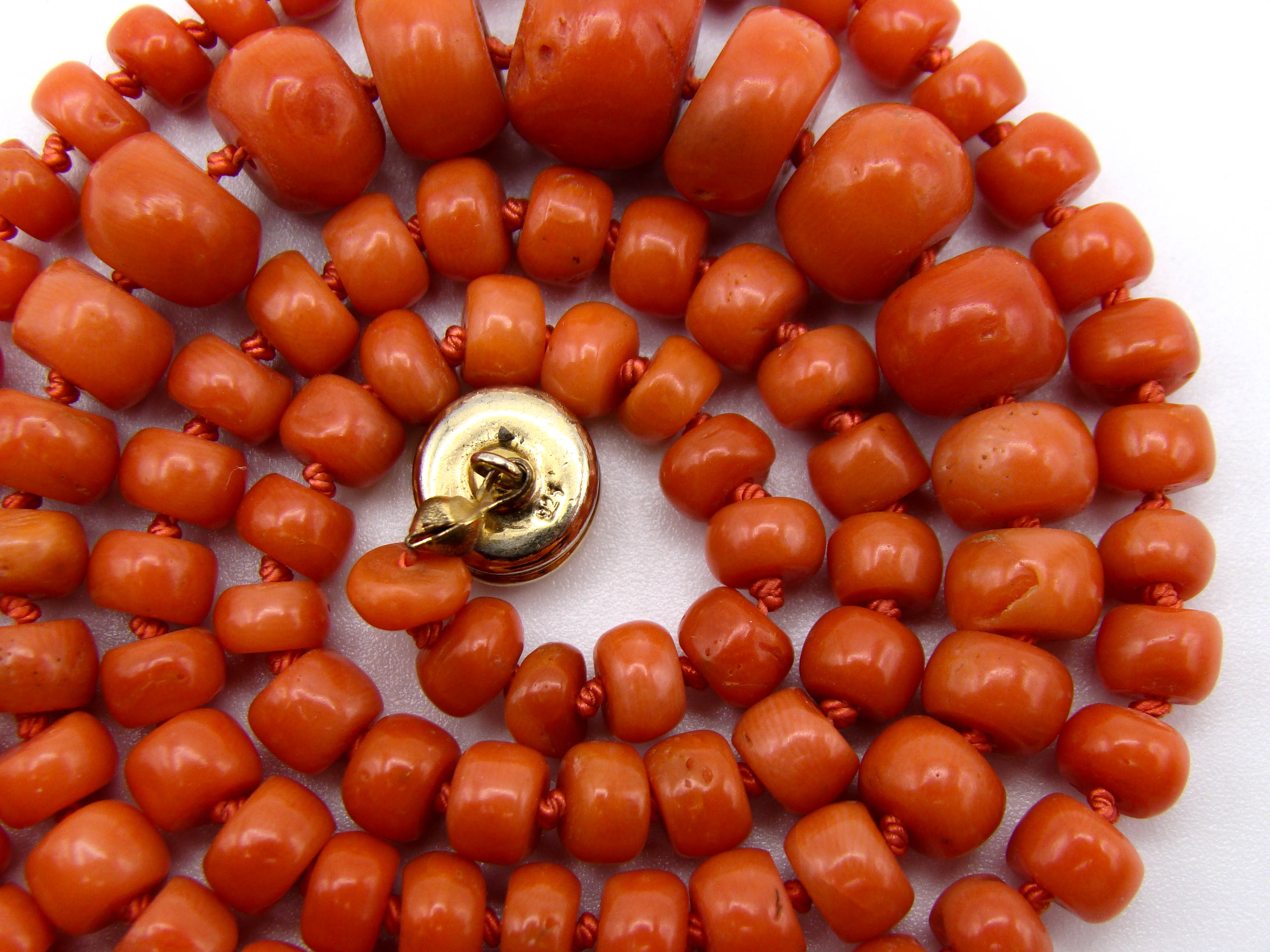 antique coral, natural coral, undyed coral, dark orange coral, Italian coral, pacific coral, Sardinian Coral, sea coral, Mediterranean coral, Mediterranean necklace, Mediterranean chain, coral necklace, handcarved coral