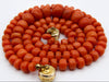 antique coral, natural coral, undyed coral, dark orange coral, Italian coral, pacific coral, Sardinian Coral, sea coral, Mediterranean coral, Mediterranean necklace, Mediterranean chain, coral necklace, handcarved coral