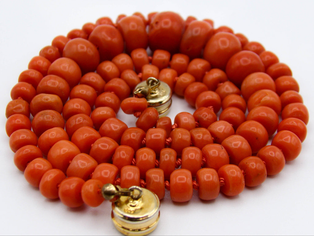 antique coral, natural coral, undyed coral, dark orange coral, Italian coral, pacific coral, Sardinian Coral, sea coral, Mediterranean coral, Mediterranean necklace, Mediterranean chain, coral necklace, handcarved coral