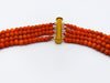 antique coral, natural coral, undyed coral, Italian coral, pacific coral, Sardinian Coral, Coral beads, Coral Rosary beads, Coral chain, Coral necklace, sea coral, Mediterranean coral, 4 strand chain, orange beads, orange coral