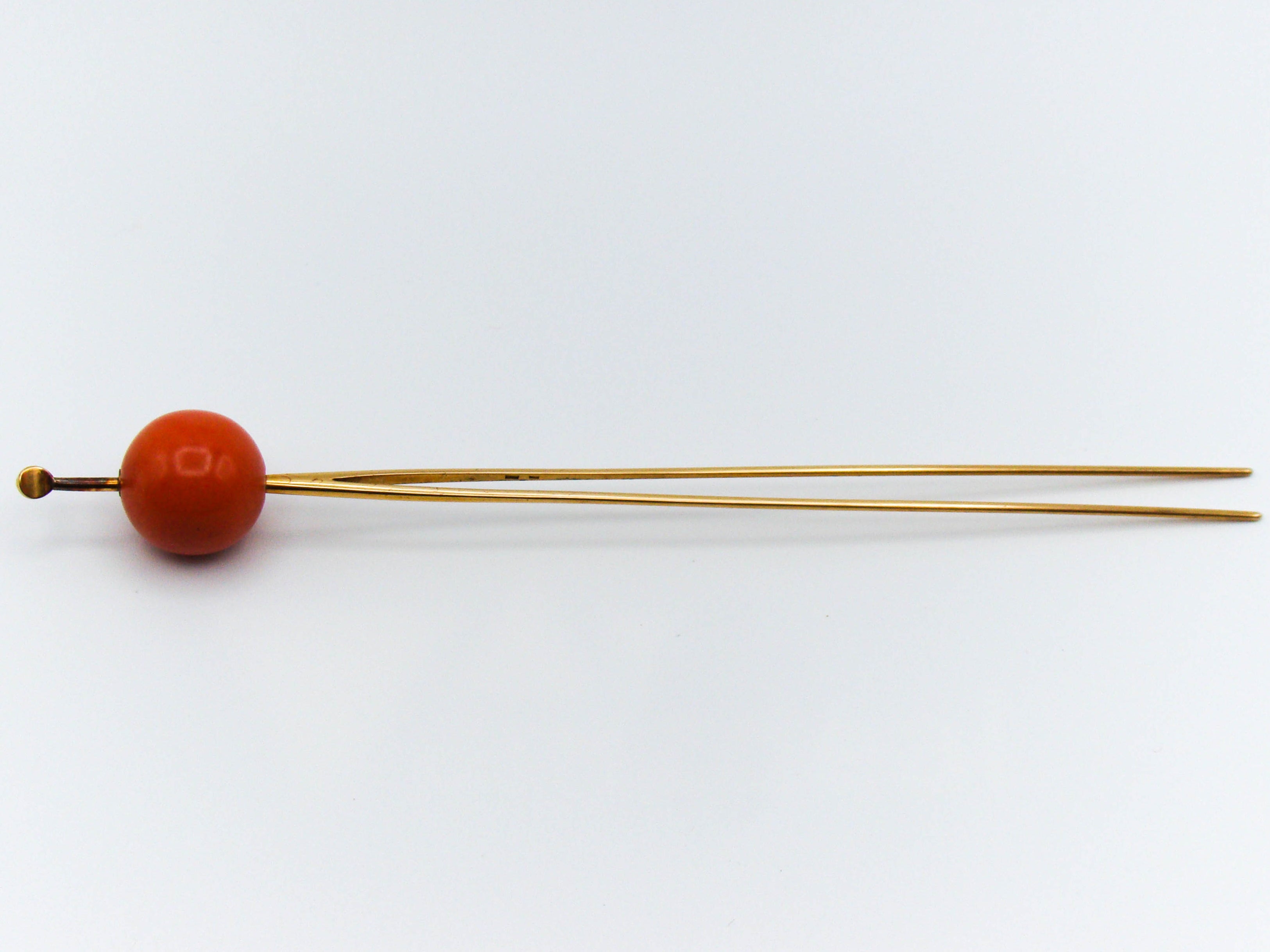 antique coral, natural coral, undyed coral, red coral, blood red coral, aka red coral, Italian coral, pacific coral, Sardinian Coral, sea coral, Mediterranean coral, Mediterranean pin, coral pin, handcarved coral, 21 karat gold