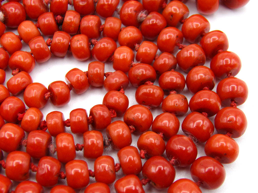 antique coral, natural coral, undyed coral, dark red coral, blood red coral, Italian coral, pacific coral, Sardinian Coral, Coral beads, Coral Rosary beads, Coral chain, Coral necklace, sea coral, aka coral