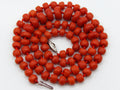 antique coral, natural coral, undyed coral, dark red coral, blood red coral, Italian coral, pacific coral, Sardinian Coral, Coral beads, Coral Rosary beads, Coral chain, Coral necklace, sea coral, aka coral, silver 925 clasp