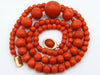 antique coral, natural coral, undyed coral, dark red coral, blood red coral, Italian coral, pacific coral, Sardinian Coral, sea coral, Mediterranean coral, Mediterranean red, Mediterranean chain, Mediterranean necklace, coral chain, coral necklace, 14 karat gold clasp