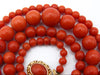 antique coral, natural coral, undyed coral, dark red coral, blood red coral, Italian coral, pacific coral, Sardinian Coral, sea coral, Mediterranean coral, Mediterranean red, Mediterranean chain, Mediterranean necklace, coral chain, coral necklace, 14 karat gold clasp