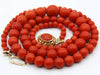 antique coral, natural coral, undyed coral, dark red coral, blood red coral, Italian coral, pacific coral, Sardinian Coral, sea coral, Mediterranean coral, Mediterranean red, Mediterranean chain, Mediterranean necklace, coral chain, coral necklace, 14 karat gold clasp
