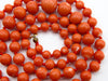 antique coral, natural coral, undyed coral, dark momo orange coral, Italian coral, pacific coral, Sardinian Coral, sea coral, momo coral, Mediterranean chain, Mediterranean necklace, 14 karat gold clasp, momo coral