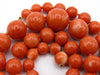 antique coral, natural coral, undyed coral, dark momo orange coral, Italian coral, pacific coral, Sardinian Coral, sea coral, momo coral, Mediterranean chain, Mediterranean necklace, 14 karat gold clasp, momo coral