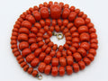 antique coral, natural coral, undyed coral, dark red coral, blood red coral, Italian coral, pacific coral, Sardinian Coral, Coral beads, Coral Rosary beads, Coral chain, Coral necklace, sea coral, aka coral, 12 Karat Gold clasp