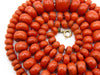 antique coral, natural coral, undyed coral, dark red coral, blood red coral, Italian coral, pacific coral, Sardinian Coral, Coral beads, Coral Rosary beads, Coral chain, Coral necklace, sea coral, aka coral, 12 Karat Gold clasp