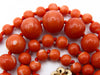 antique coral, natural coral, undyed coral, momo red coral, Italian coral, pacific coral, Sardinian Coral, sea coral, Mediterranean coral, Mediterranean necklace, Mediterranean chain, Mediterranean momo coral, handcarved coral, momo coral, coral necklace, 14 karat Gold clasp, Rubin