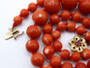 antique coral, natural coral, undyed coral, momo red coral, Italian coral, pacific coral, Sardinian Coral, sea coral, Mediterranean coral, Mediterranean necklace, Mediterranean chain, Mediterranean momo coral, handcarved coral, momo coral, coral necklace, 14 karat Gold clasp, Rubin