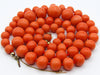 antique coral, natural coral, undyed coral, dark orange coral, Italian coral, pacific coral, Sardinian Coral, sea coral, Mediterranean coral, Mediterranean necklace, Mediterranean chain, coral necklace, handcarved coral, 14 karat gold clasp, Mediterranean orange