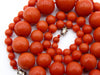 antique coral, natural coral, undyed coral, dark red coral, blood red coral, Italian coral, pacific coral, Sardinian Coral, Coral beads, Coral Rosary beads, Coral chain, Coral necklace, sea coral, aka coral