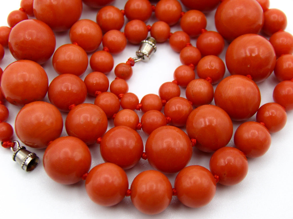 antique coral, natural coral, undyed coral, dark red coral, blood red coral, Italian coral, pacific coral, Sardinian Coral, Coral beads, Coral Rosary beads, Coral chain, Coral necklace, sea coral, aka coral