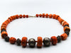 antique coral, natural coral, undyed coral, momo salmon coral, Italian coral, pacific coral, Sardinian Coral, sea coral, Mediterranean coral, Mediterranean necklace, Mediterranean chain, coral necklace, Mediterranean momo coral, handcarved coral, momo coral, 9 karat Gold clasp, salmon coral, Sterling silver