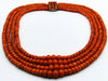 antique coral, natural coral, undyed coral, dark red coral, blood red coral, Italian coral, pacific coral, Sardinian Coral, Coral beads, Coral Rosary beads, Coral chain, Coral necklace, sea coral, Mediterranean coral, 2 strand chain, Mediterranean red beads