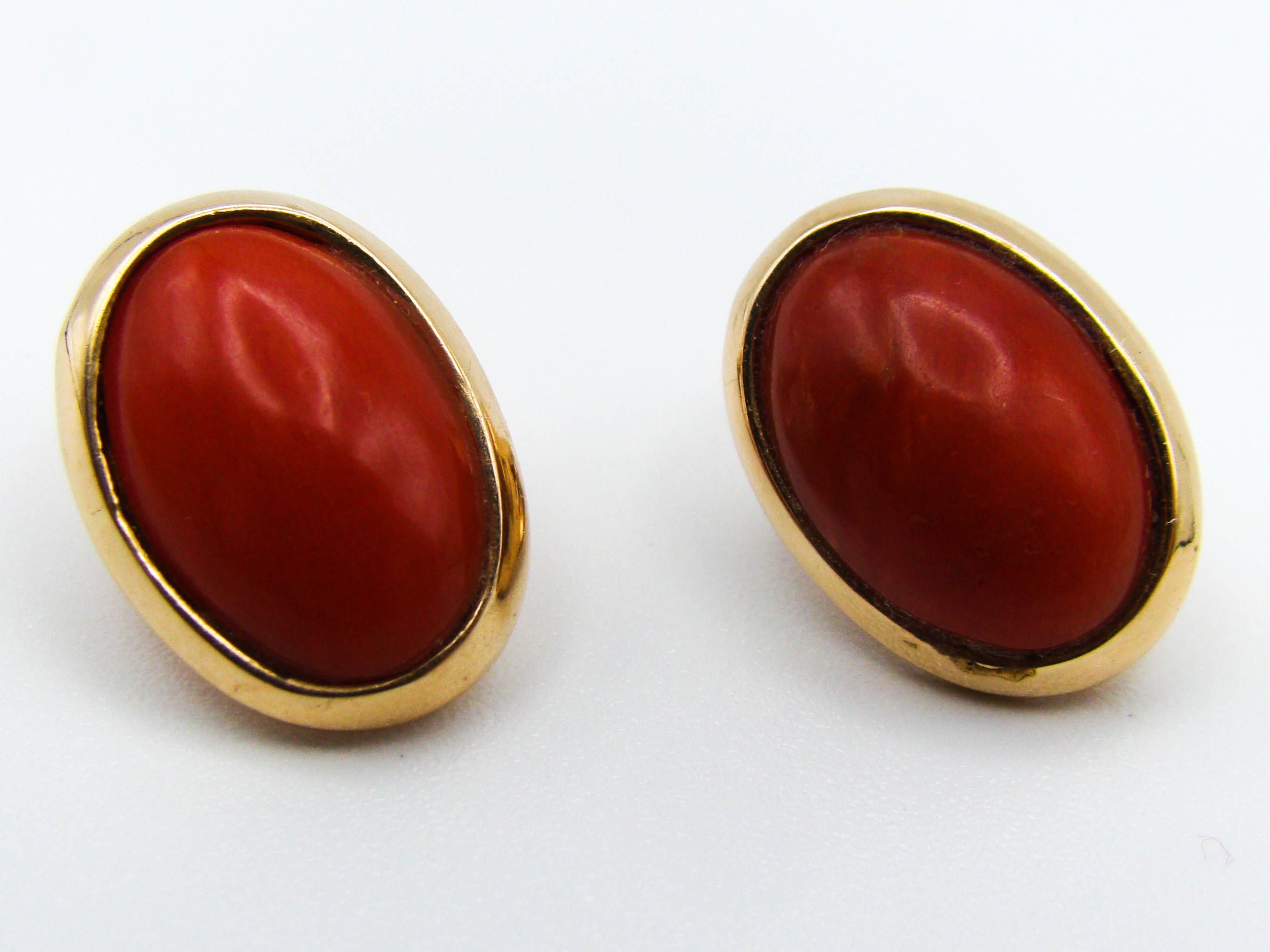 antique coral, natural coral, undyed coral, dark red coral, blood red coral, Italian coral, pacific coral, Sardinian Coral, Coral Earrings, sea coral, aka coral, Gold 14 Karat