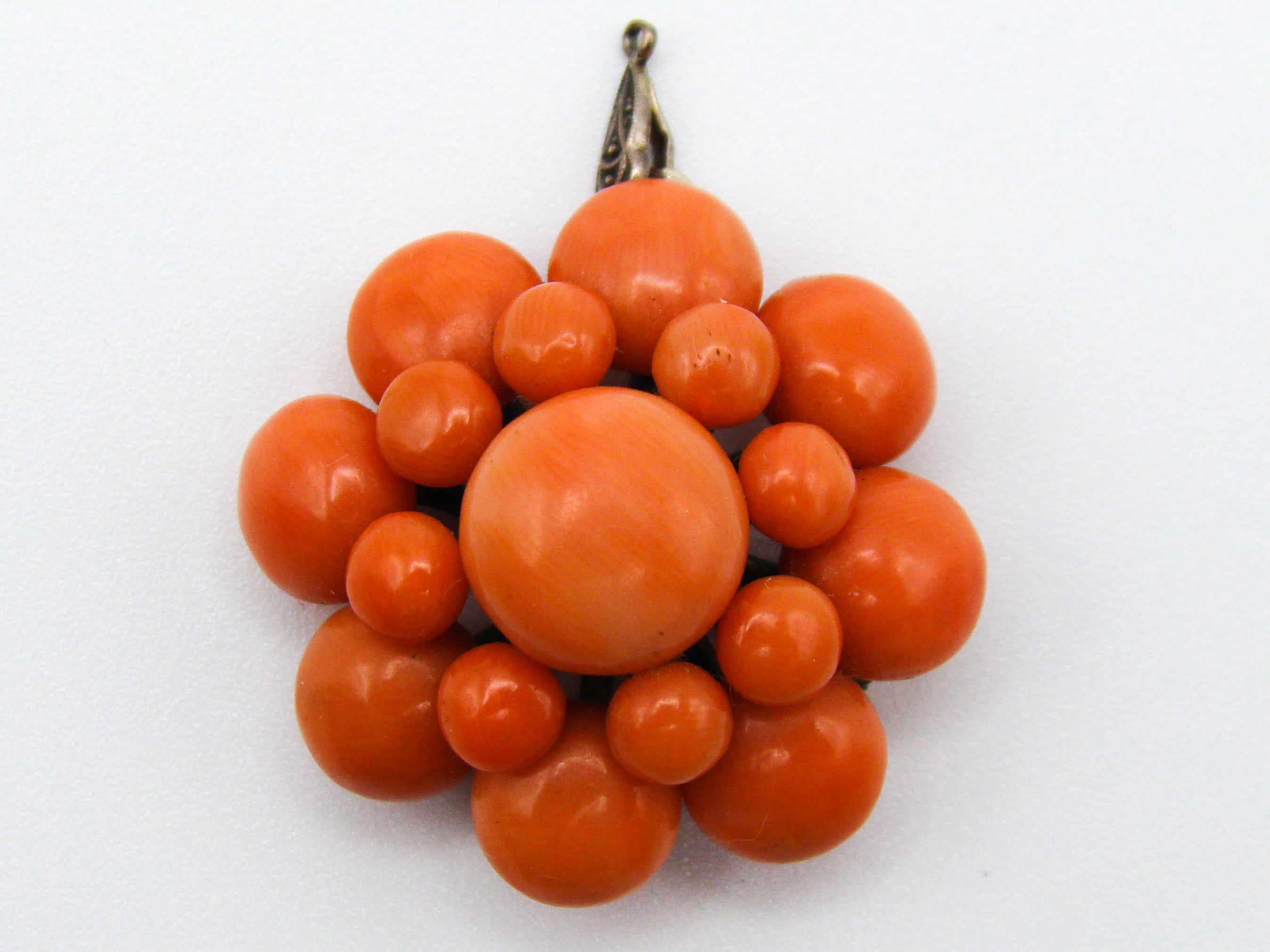 antique coral, natural coral, undyed coral, dark salmon coral, Italian coral, pacific coral, Sardinian Coral, sea coral, Mediterranean pendant, Mediterranean coral, coral pendant, handcarved coral, salmon pendant