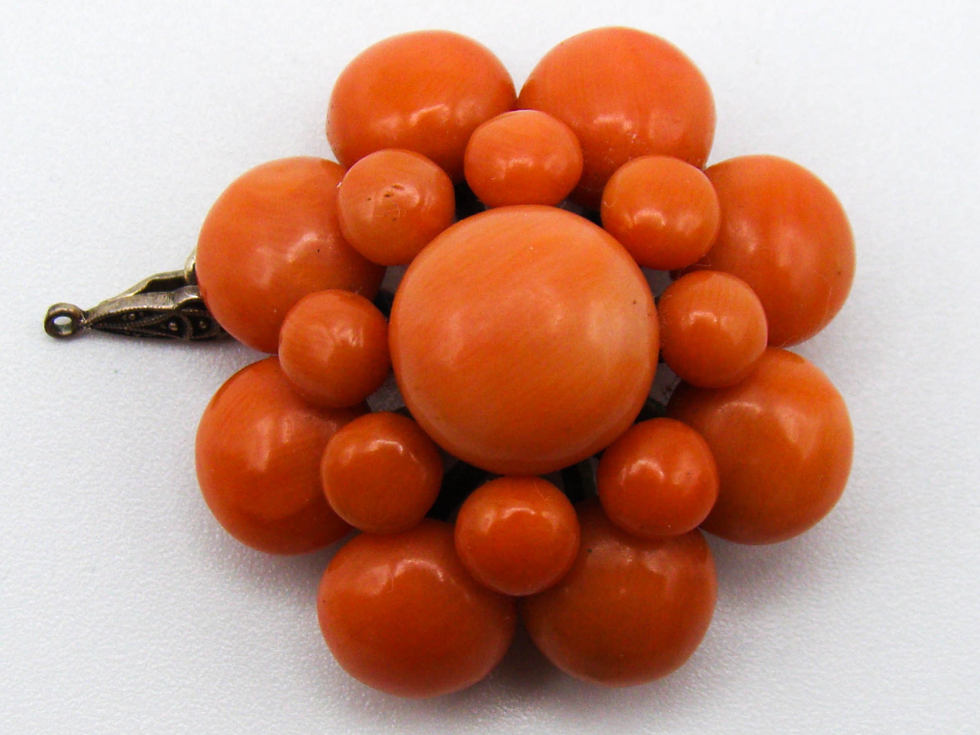 antique coral, natural coral, undyed coral, dark salmon coral, Italian coral, pacific coral, Sardinian Coral, sea coral, Mediterranean pendant, Mediterranean coral, coral pendant, handcarved coral, salmon pendant