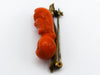 antique coral, natural coral, undyed coral, dark orange coral, Italian coral, pacific coral, Sardinian Coral, sea coral, Mediterranean coral, Mediterranean brooch, Mediterranean orange, coral brooch, handcarved coral