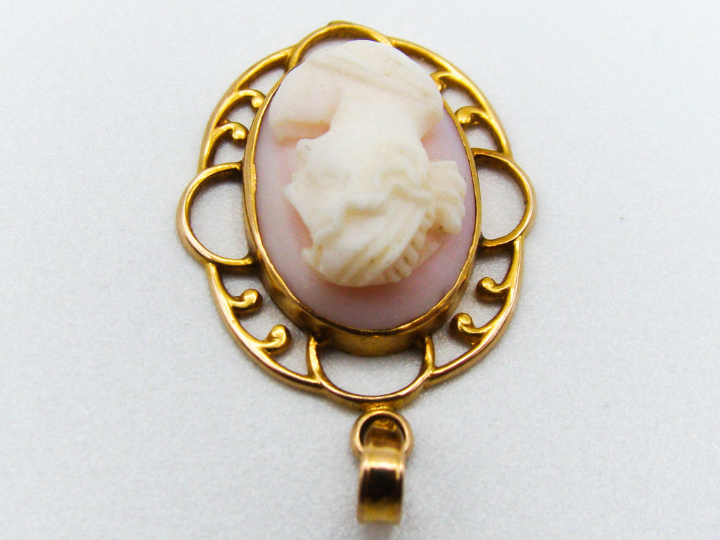 antique coral, natural coral, undyed coral, White angel skin coral, Italian coral, pacific coral, Sardinian Coral, sea coral, Mediterranean coral, Mediterranean pendant, Mediterranean angel skin pendant, White pendant, handcarved coral, 10 karat gold