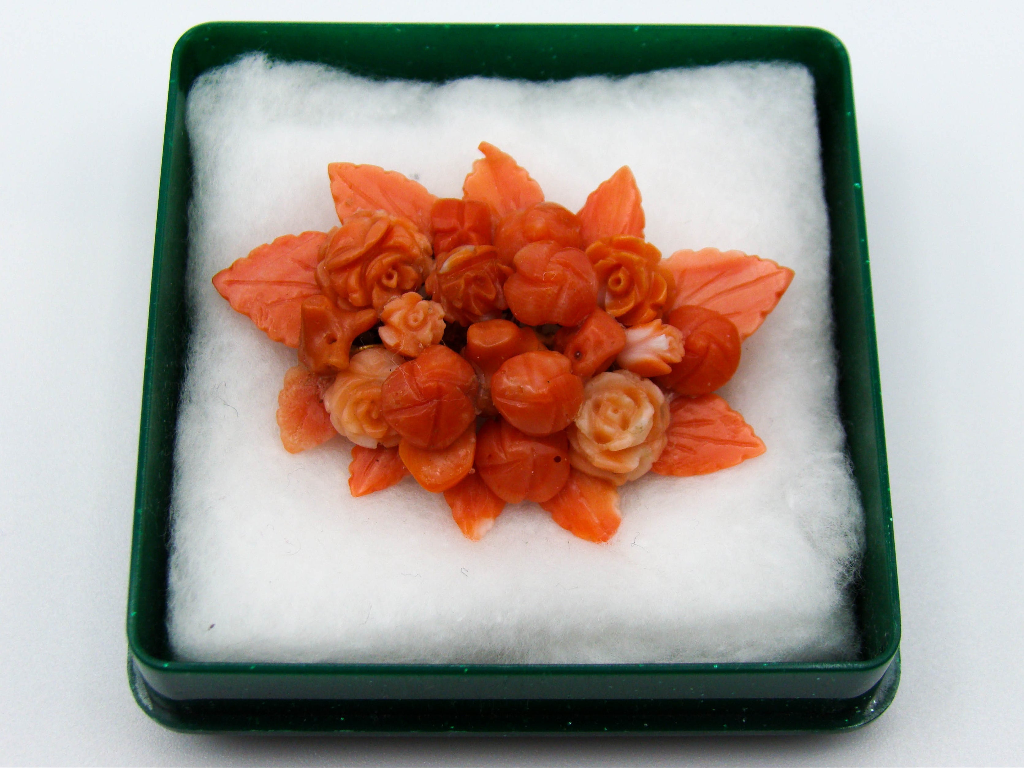 antique coral, natural coral, undyed coral, salmon coral, Italian coral, pacific coral, Sardinian Coral, sea coral, Mediterranean coral, Mediterranean brooch, Mediterranean salmon, handcarved coral, coral brooch, salmon brooch