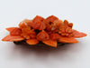 antique coral, natural coral, undyed coral, salmon coral, Italian coral, pacific coral, Sardinian Coral, sea coral, Mediterranean coral, Mediterranean brooch, Mediterranean salmon, handcarved coral, coral brooch, salmon brooch
