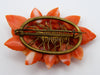 antique coral, natural coral, undyed coral, salmon coral, Italian coral, pacific coral, Sardinian Coral, sea coral, Mediterranean coral, Mediterranean brooch, Mediterranean salmon, handcarved coral, coral brooch, salmon brooch