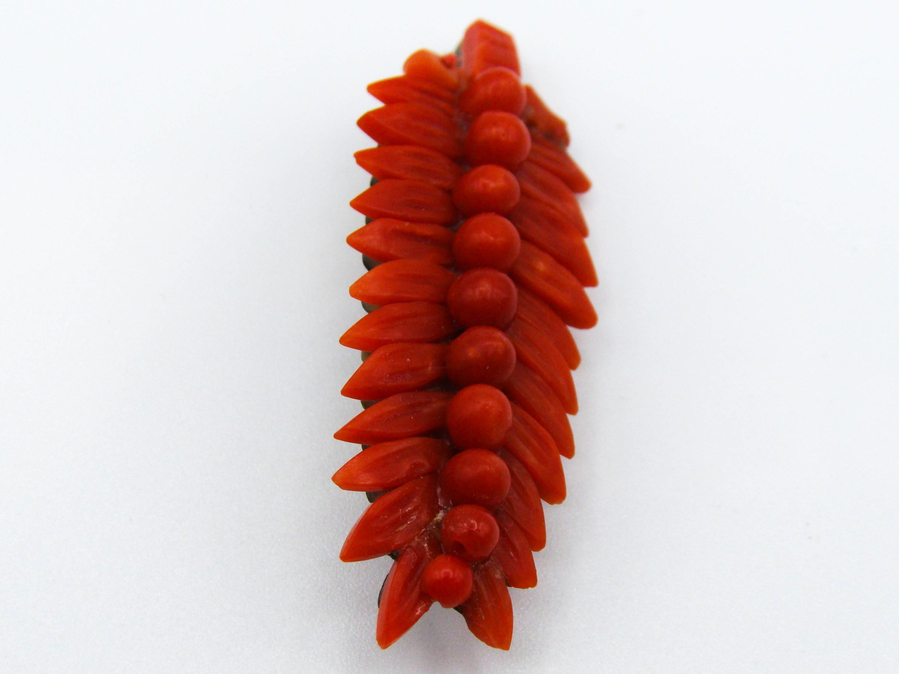 antique coral, natural coral, undyed coral, dark red coral, blood red coral, Italian coral, pacific coral, Sardinian Coral, Coral brooch, sea coral, aka coral