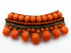 antique coral, natural coral, undyed coral, dark orange coral, Italian coral, pacific coral, Sardinian Coral, sea coral, Mediterranean coral, Mediterranean brooch, Mediterranean orange, coral brooch, handcarved coral