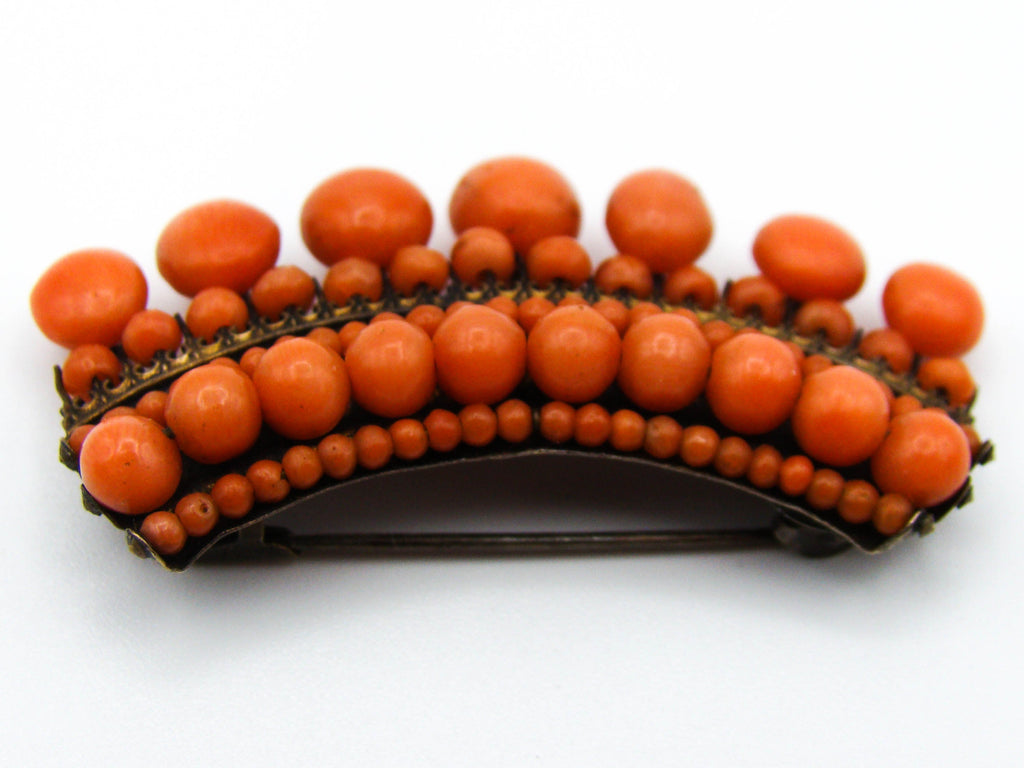 antique coral, natural coral, undyed coral, dark orange coral, Italian coral, pacific coral, Sardinian Coral, sea coral, Mediterranean coral, Mediterranean brooch, Mediterranean orange, coral brooch, handcarved coral