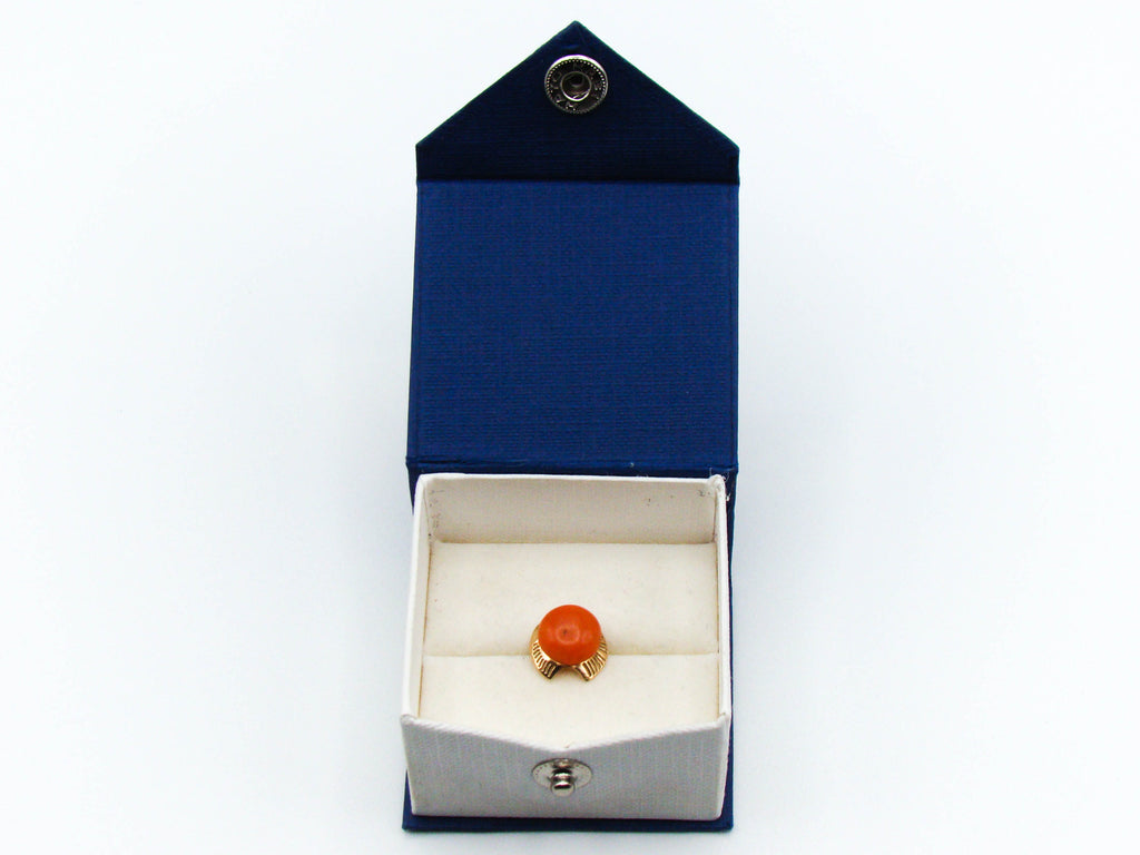 antique coral, natural coral, undyed coral, dark orange coral, Italian coral, pacific coral, Sardinian Coral, sea coral, Mediterranean coral, Mediterranean orange, handcarved coral, coral pin, orange coral, 14 karat gold