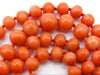antique coral, natural coral, undyed coral, dark orange coral, Italian coral, pacific coral, Sardinian Coral, sea coral, Mediterranean coral, Mediterranean necklace, Mediterranean chain, coral necklace, handcarved coral, 14 karat gold clasp, Mediterranean orange