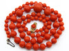 antique coral, natural coral, undyed coral, dark red coral, blood red coral, Italian coral, pacific coral, Sardinian Coral, Coral beads, Coral Rosary beads, Coral chain, Coral necklace, sea coral, aka coral, 8 karat gold clasp